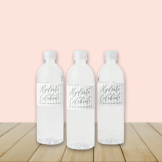 Vattenflaska för margs- och matrisAnpassningsbar Vattenflaskor Etikett (Margs & Matrimony water bottle label – perfect for bridal party weekend on Beach | Fiesta theme)