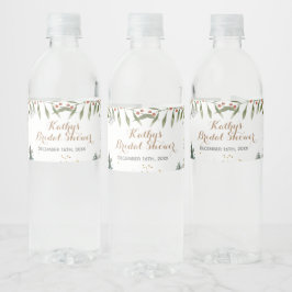 Vattenflaska för Möhippa av vinterBlommigt, etiket Vattenflaskor Etikett