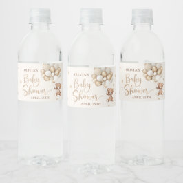 Vattenflaska för nalle Ballon Baby Shower Vattenflaskor Etikett