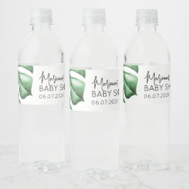 Vattenflaska för Tropical Baby Shower Vattenflaskor Etikett