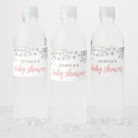 Vattenflaska för Winter Snowflake Baby Shower