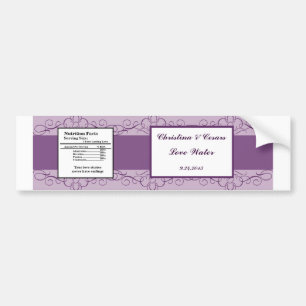 Vattenflaska Label Royal Lila Krona/Swirls laven Bildekal