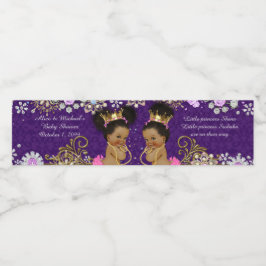 Vattenflaska Label twin african, etnic,lila Vattenflaskor Etikett