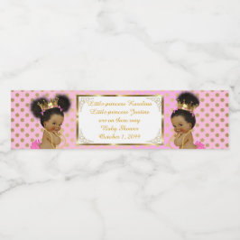 Vattenflaska Label twin Girl,african, etnic,rosa Vattenflaskor Etikett