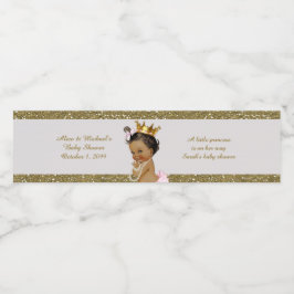 Vattenflaska Labels,Sarah's babydusch,vit guld Vattenflaskor Etikett