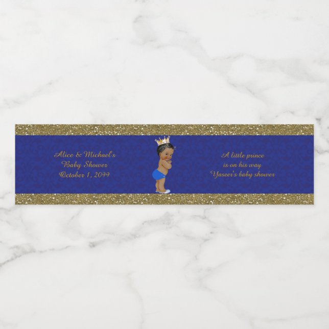 Vattenflaska Labels,Tony's babydusch, blå Vattenflaskor Etikett (Singel etikett)