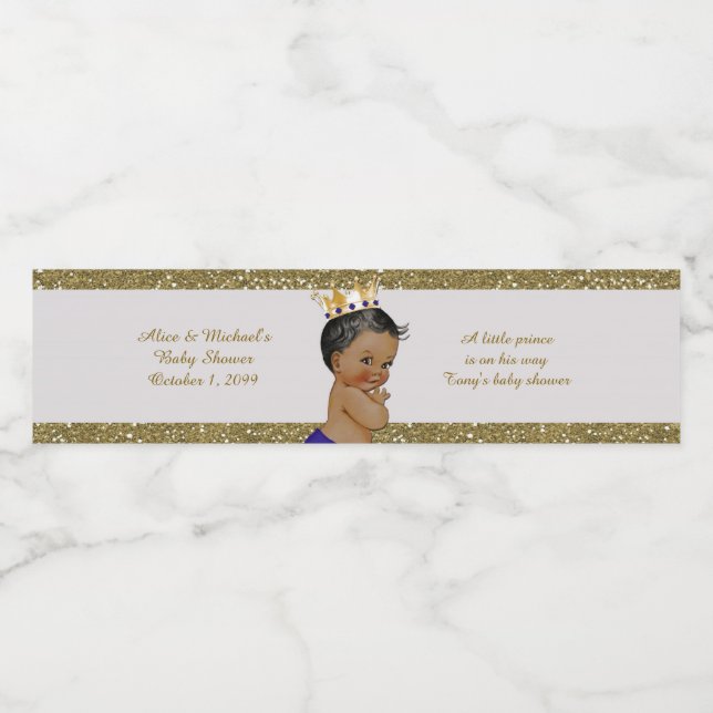 Vattenflaska Labels,Tony's babydusch, vit guld Vattenflaskor Etikett (Singel etikett)