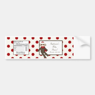 Vattenflaska Red Sock monkey Bildekal