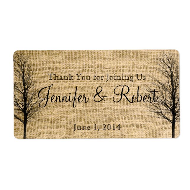 Vattenflaskan Burlap och Birch Posh Fraktsedel (Framsidan)