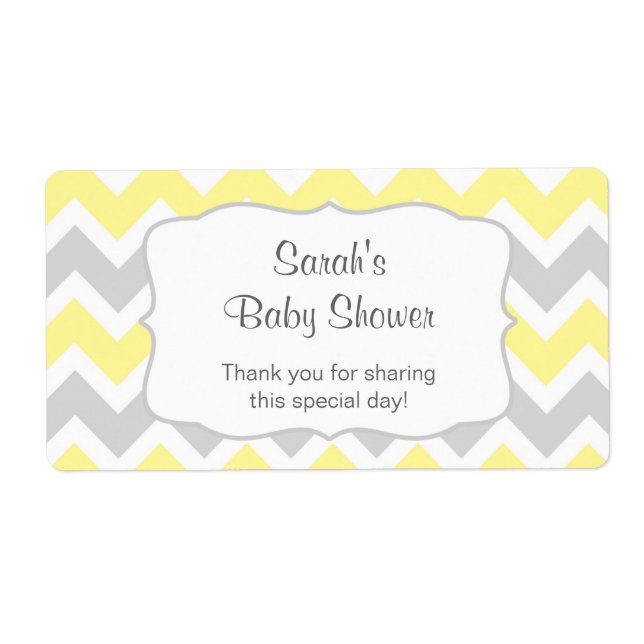 Vattenflaskan Chevron för gult eller beställ dig a Fraktsedel (Framsidan)