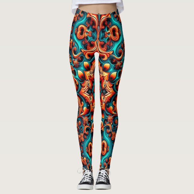 Vattenflöde - baljväxter leggings (Framsida)