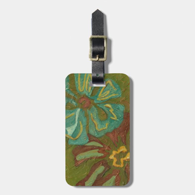 Vattenflöden och brända Orangar på Gröntens bakgru Bagagebricka (Vertikal Framsida)