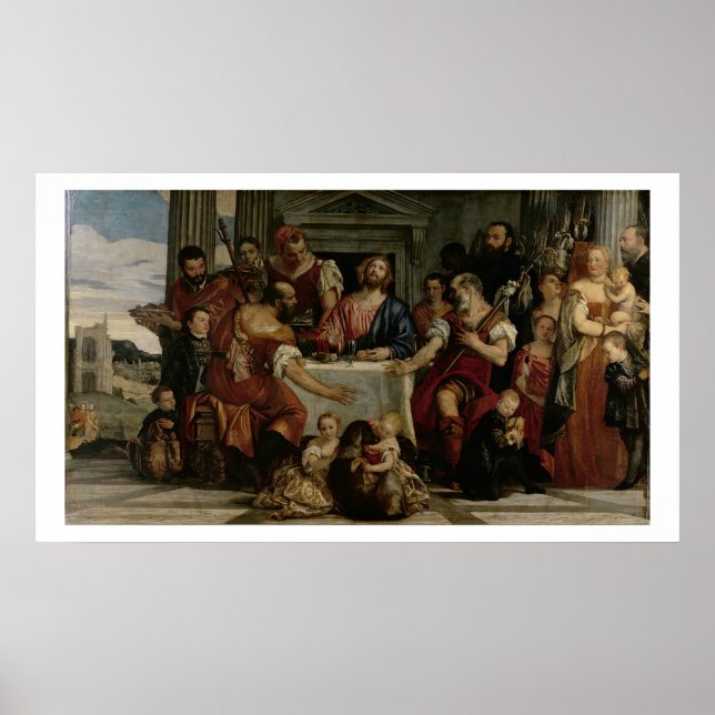 Vattenförsörjning på Emmaus (olja på canvas) Poster (Framsidan)