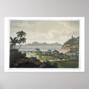 Vattenfoten i Rio de Janeiro (färg-engrave) Poster