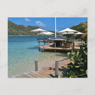 Vattenfront-restaurangen i Pinel Island Vykort