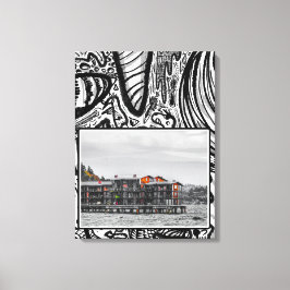 Vattenfront-utrymmen Canvastryck