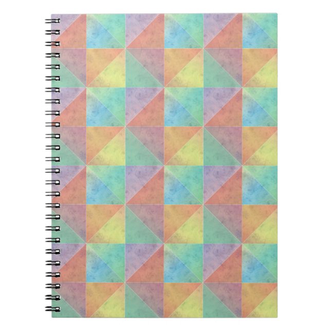 Vattenfylld triangulär geometrisk mönster anteckningsbok (Framsidan)