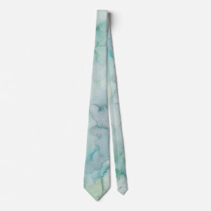 VattenGröntens vattenfärgsfärgrymd Tie för Bröllop Slips