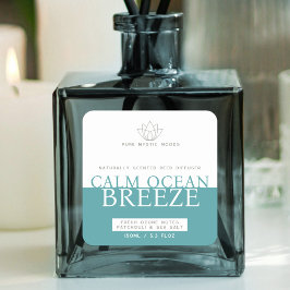 Vattenhaltig havsabborrning, diffusoretikett fyrkantigt klistermärke