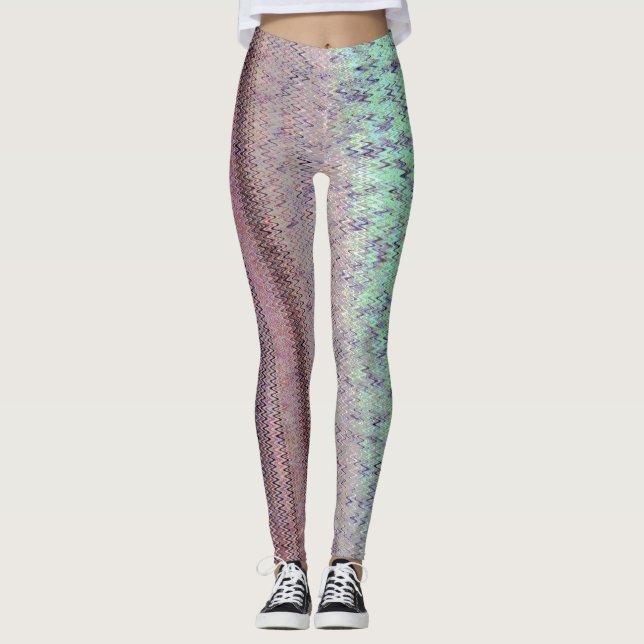 Vattenhaltiga och plommonbroderier leggings (Framsida)