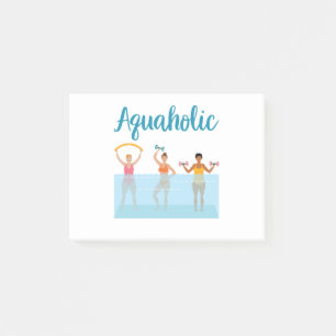 Vattenhaltiga Vatten Aerobics Waterobics Women Post-it Block