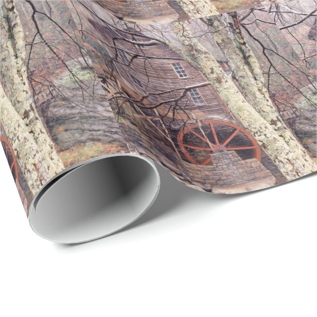 Vattenhjul Presentpapper (Rullad Hörn)