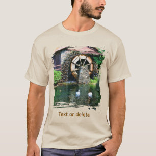 Vattenhjulsdamm Seurat-målning Konst T Shirt