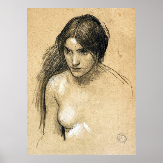 Vattenhus - Hylas och Nymphs (studie) Poster (Framsidan)