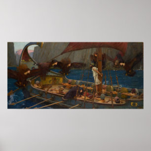 Vattenhus - Odysseus och Sirens Poster