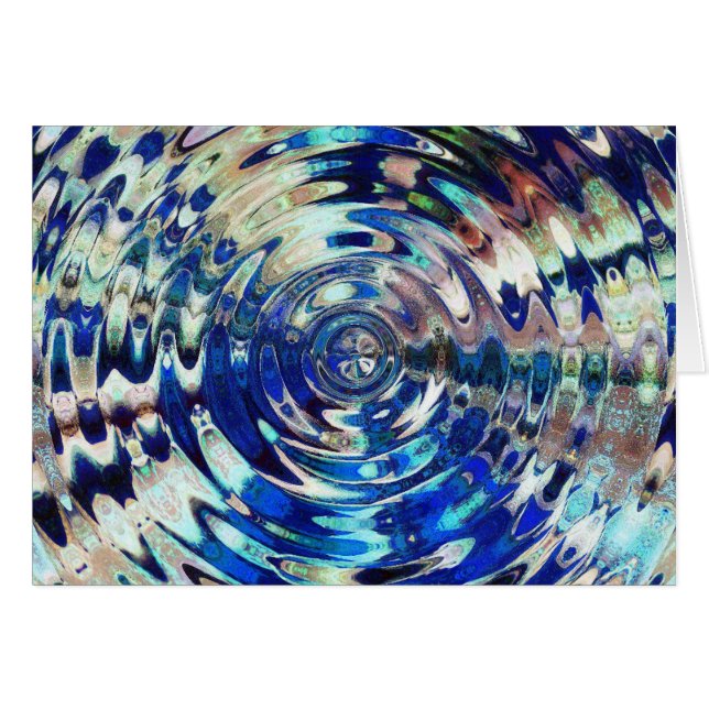 VATTENinslag skvalpar mönster Hälsningskort (Framsidan Horizontal)