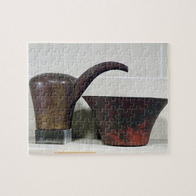 Vattenkanna och handfat (förkoppra), pussel (Horisontell)