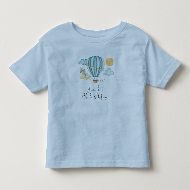 Vattenkolo Luftballong Kid 5:e Födelsedagsfesten T Shirt (Framsida)