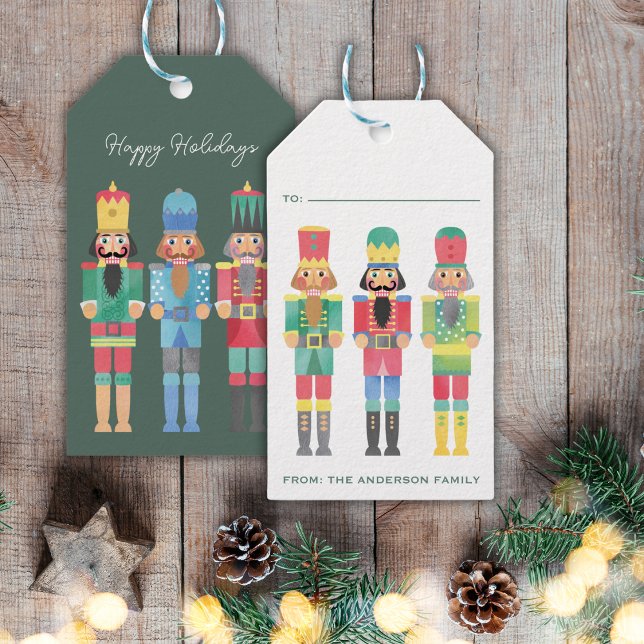 VATTENKOLOR CHRISTMAS NUTCRACKER GIFT STICKER PRESENTETIKETT (Skapare uppladdad)