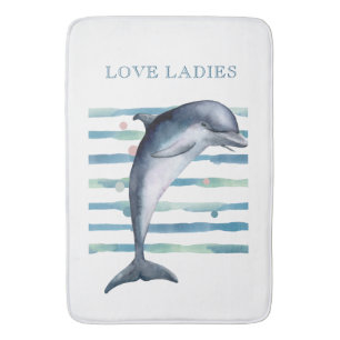 VATTENKOLOR DOLFIN ART BEVARA VACATION BADRUMSMATTA