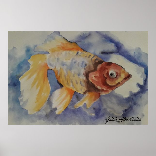 VATTENKOLOR GOLDFISK POSTER (Framsidan)