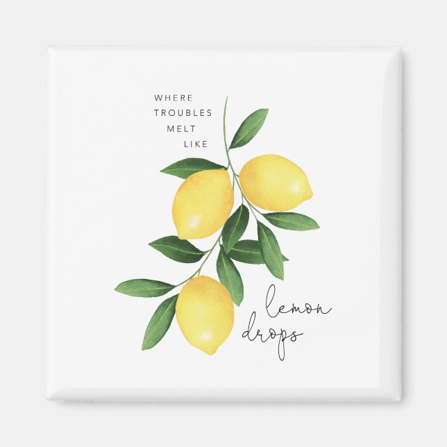 VATTENKOLOR LEMONS MAGNET (Framsidan)