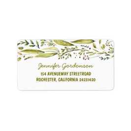 VATTENKOLOR RUSTIC WOODLAND BRÖLLOP ADRESSETIKETT