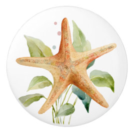 VATTENKOLOR STARFISH ART BEACH KASTALVACATON KNOPP