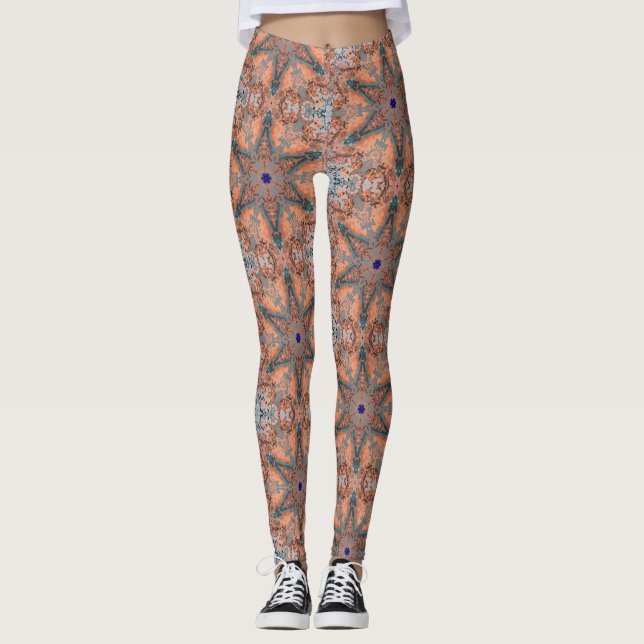 Vattenkorallkaleidoskop01 Leggings (Framsida)