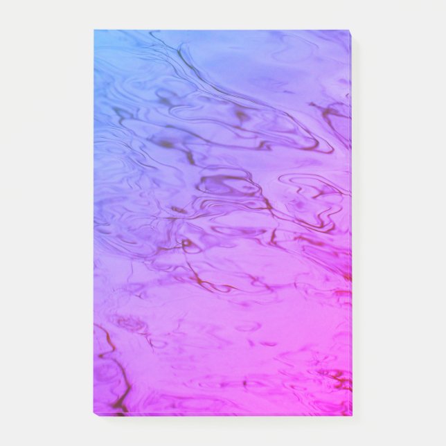Vattenkrusningar Mjuk Rosa Aqua Vacker Abstrakt  Post-it Block (Framsida)