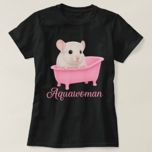 Vattenkvinnan Gerbil i ett rosa badkar Kawaii Gn T Shirt