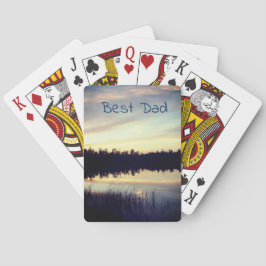 Vattenlandskap med träd casinokort
