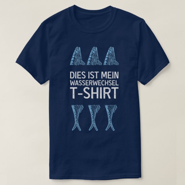 Vattenlevande akvarier i vatten t shirt (Design framsida)