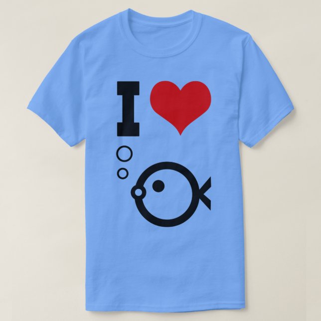 Vattenlevande arter i kärlek t shirt (Design framsida)