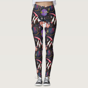 Vattenlevande djur mönster Havsundervattensliv 4 Leggings