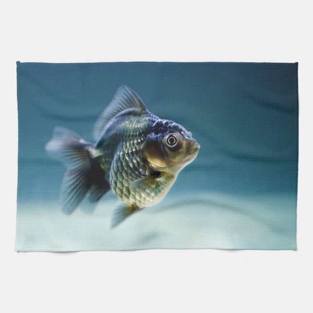 Vattenlevande fisk Carassius Kökshandduk (Horisontell)