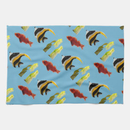 Vattenlevande fisk Mönster Kökshandduk