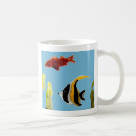 Vattenlevande målargel Fiske Blue Sea Kaffemugg