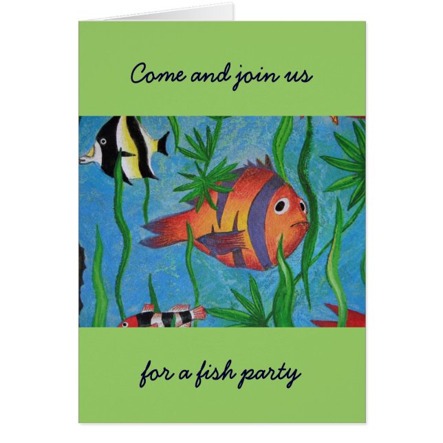 vattenlevande organismer hälsningskort (Framsidan)