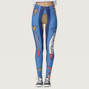 Vattenlevande speltid: Barns fiskfantasi Leggings